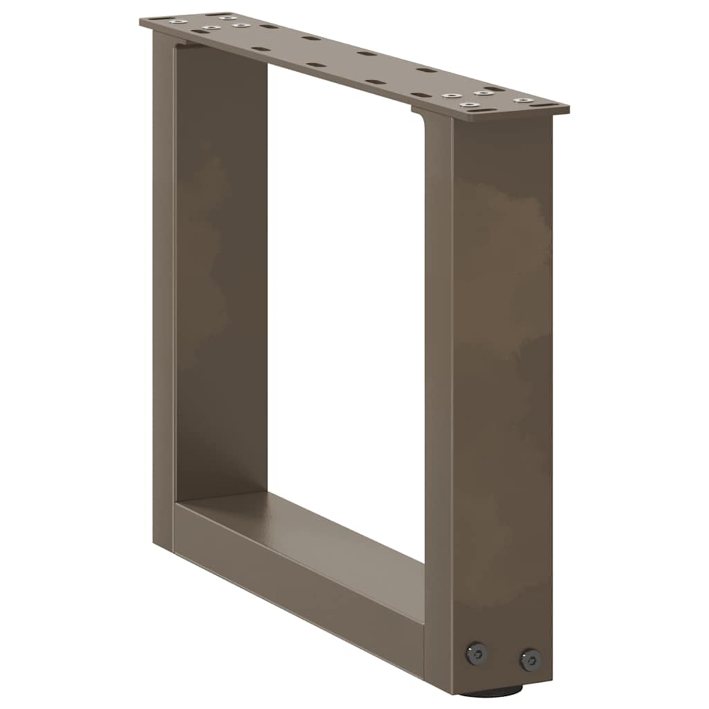 Noge za klub stolić U-oblik 2 kom Prirodni čelik 40 x (30-31) cm Čelik