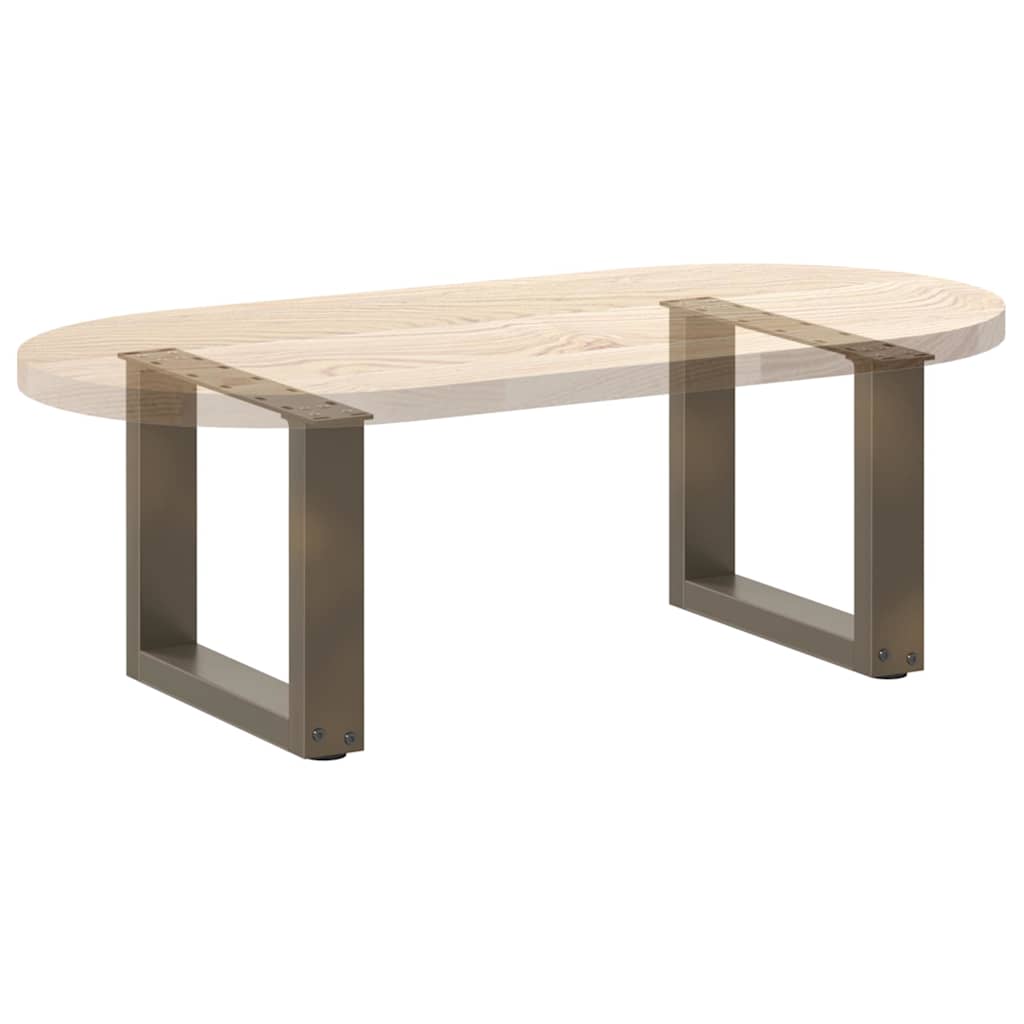 Noge za klub stolić U-oblik 2 kom Prirodni čelik 40 x (30-31) cm Čelik