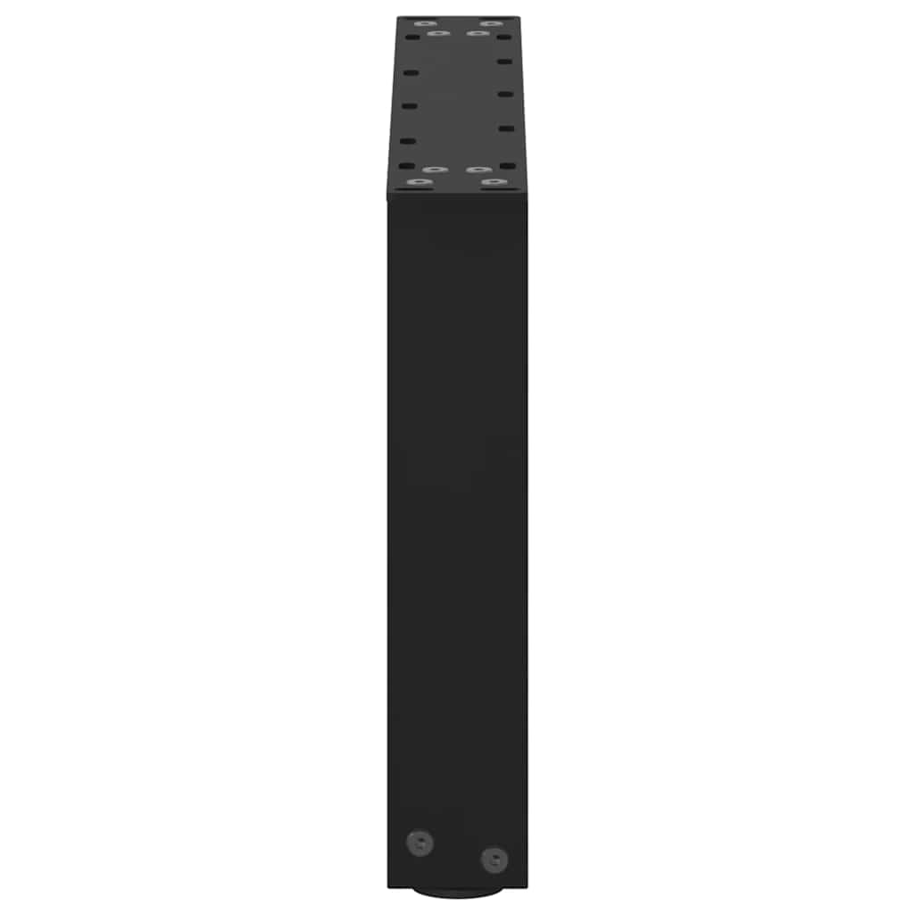 Noge za klub stolić U-oblik 2 kom Crne 50 x (30-31) cm Čelik