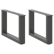 Noge za klub stolić U-oblik 2 kom antracit 50 x (30-31) cm čelik
