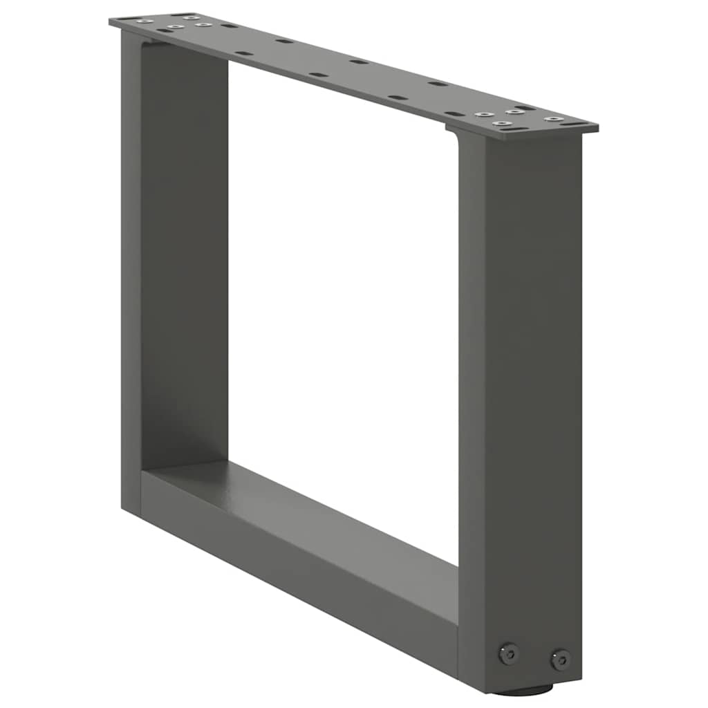Noge za klub stolić U-oblik 2 kom antracit 50 x (30-31) cm čelik