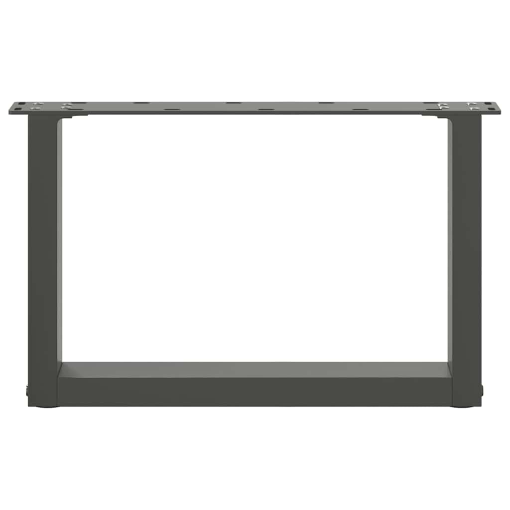 Noge za klub stolić U-oblik 2 kom antracit 50 x (30-31) cm čelik