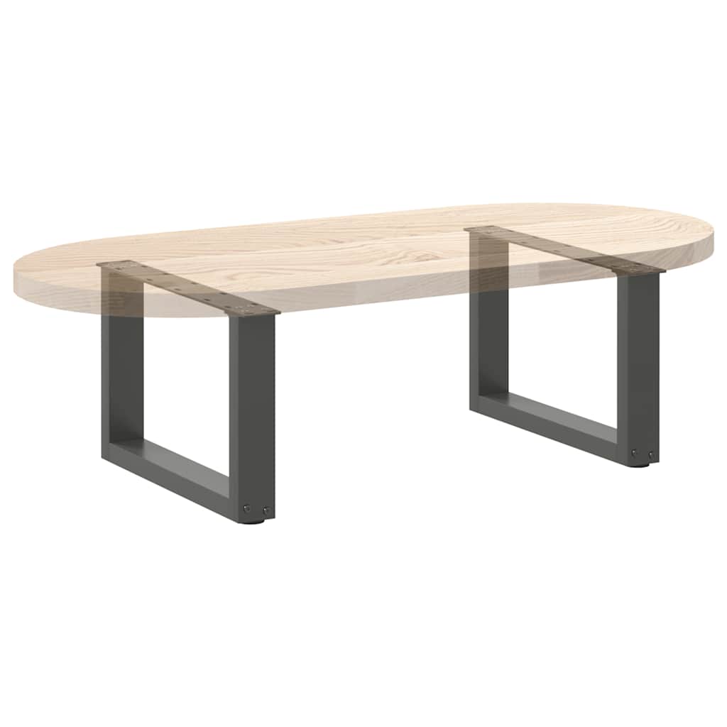 Noge za klub stolić U-oblik 2 kom antracit 50 x (30-31) cm čelik