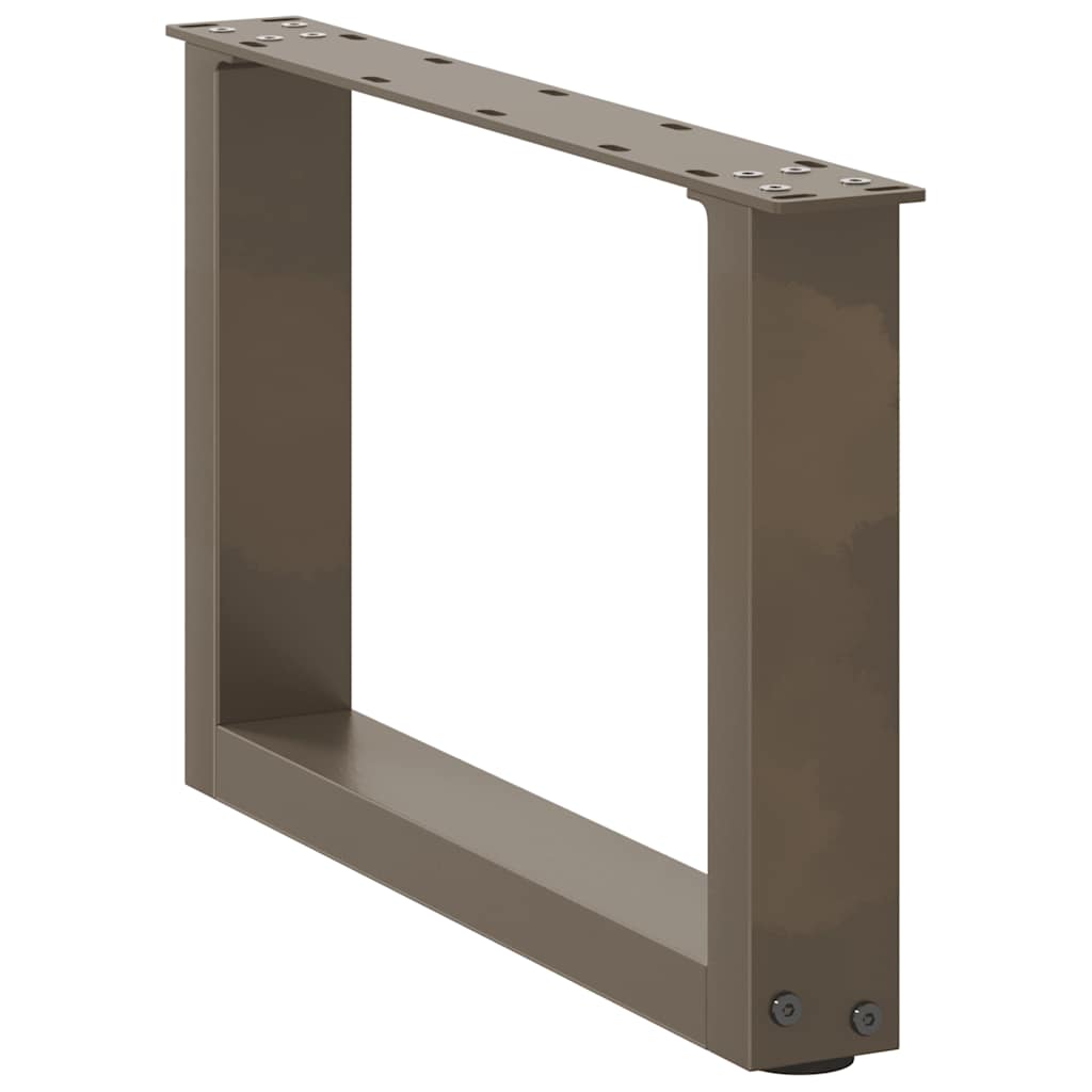 Noge za klub stolić U-oblik 2 kom Prirodni čelik 50 x (30-31) cm Čelik