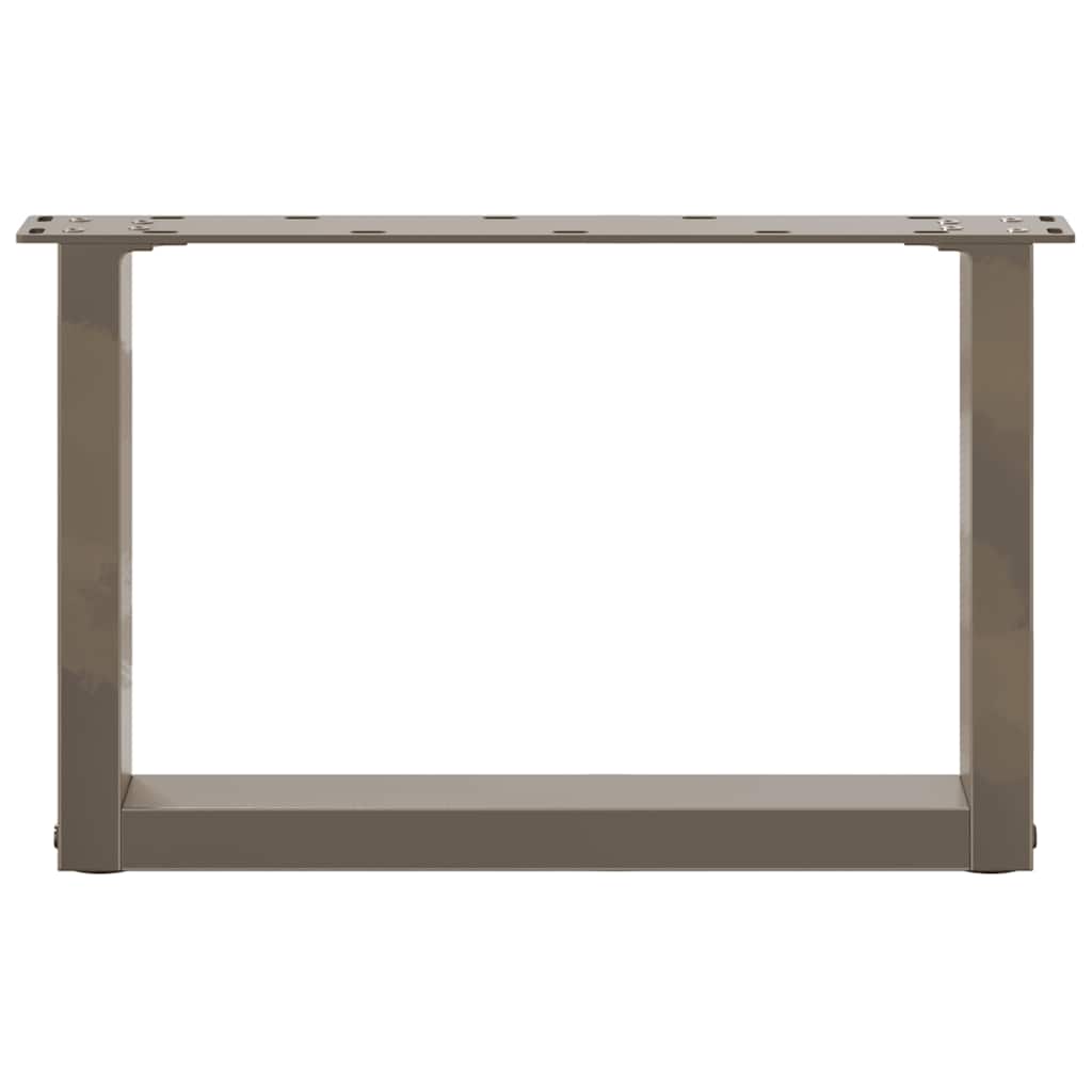 Noge za klub stolić U-oblik 2 kom Prirodni čelik 50 x (30-31) cm Čelik