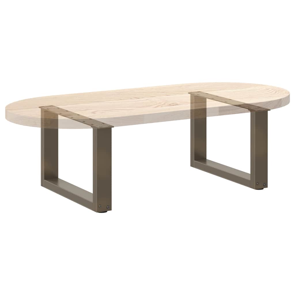 Noge za klub stolić U-oblik 2 kom Prirodni čelik 50 x (30-31) cm Čelik