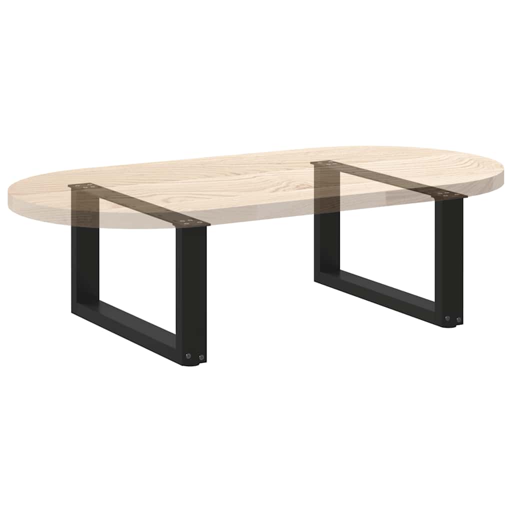 Noge za klub stolić U-oblik 2 kom Crne 60 x (30-31) cm Čelik
