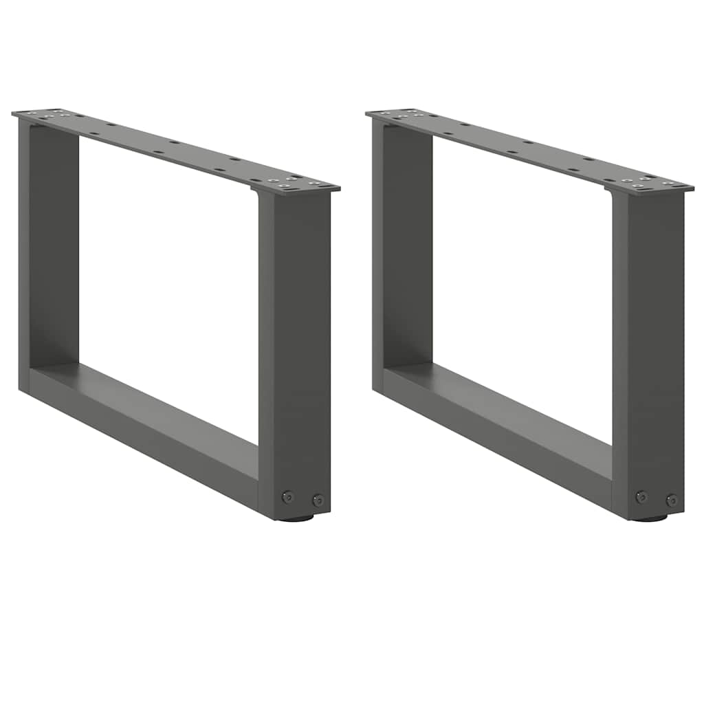 Noge za klub stolić U-oblik 2 kom antracit 60 x (30-31) cm čelik