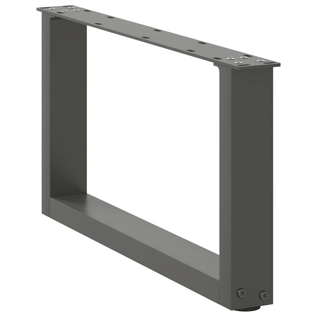 Noge za klub stolić U-oblik 2 kom antracit 60 x (30-31) cm čelik