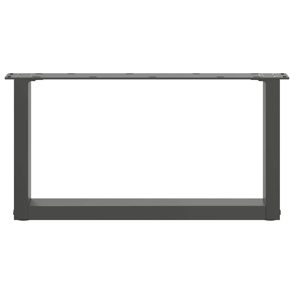 Noge za klub stolić U-oblik 2 kom antracit 60 x (30-31) cm čelik