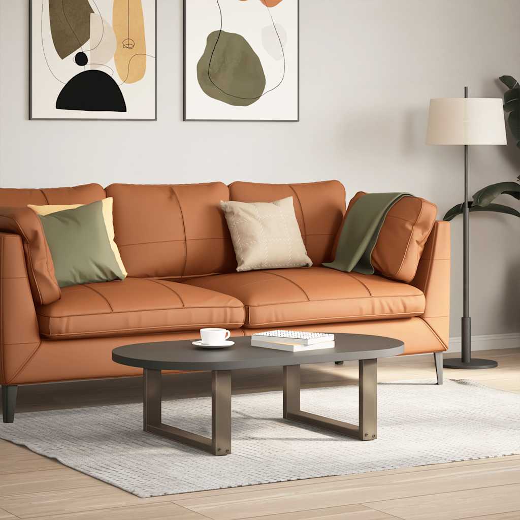 Noge za klub stolić U-oblik 2 kom Prirodni čelik 60 x (30-31) cm Čelik