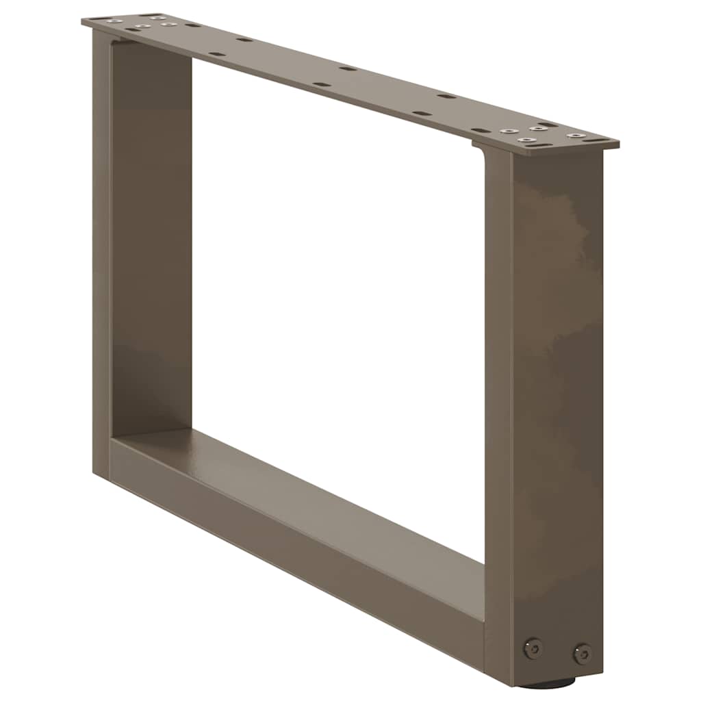 Noge za klub stolić U-oblik 2 kom Prirodni čelik 60 x (30-31) cm Čelik
