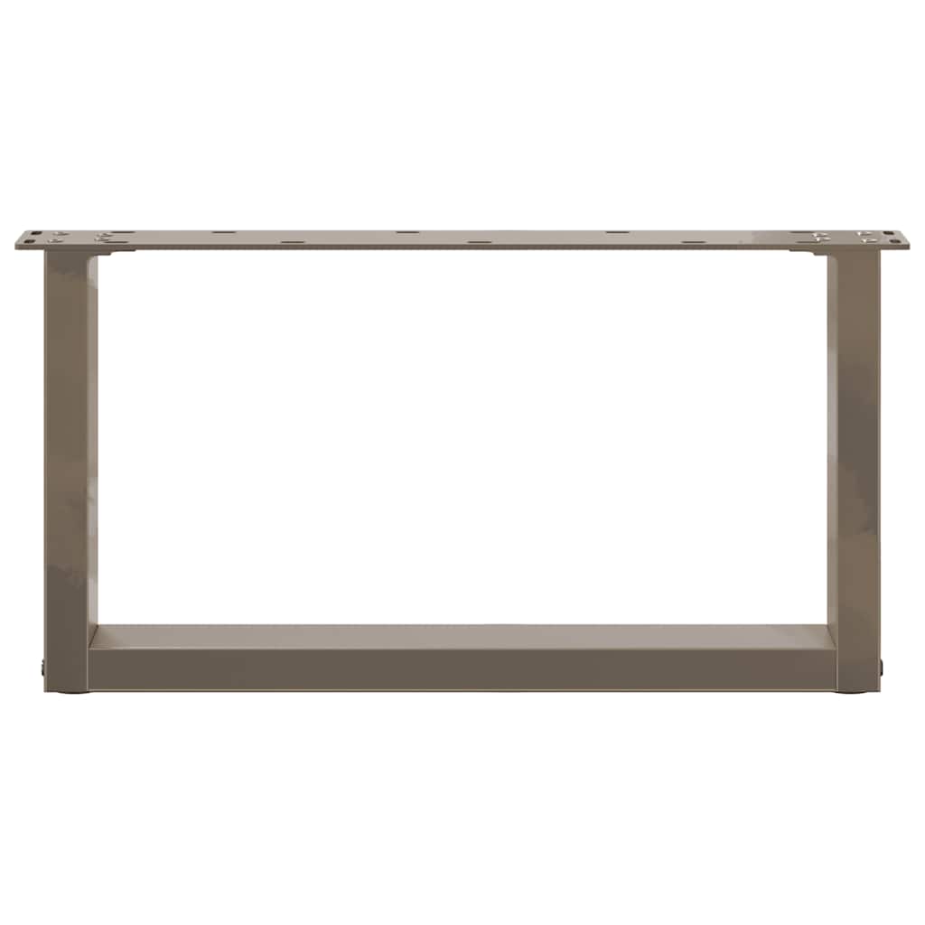 Noge za klub stolić U-oblik 2 kom Prirodni čelik 60 x (30-31) cm Čelik