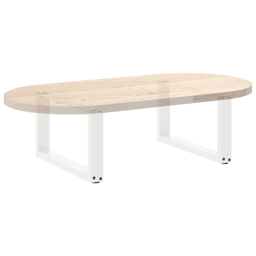 Noge za klub stolić U-oblik 2 kom Bijele 70 x (30-31) cm Čelik