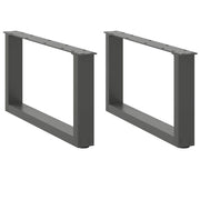 Noge za klub stolić U-oblik 2 kom antracit 70 x (30-31) cm čelik