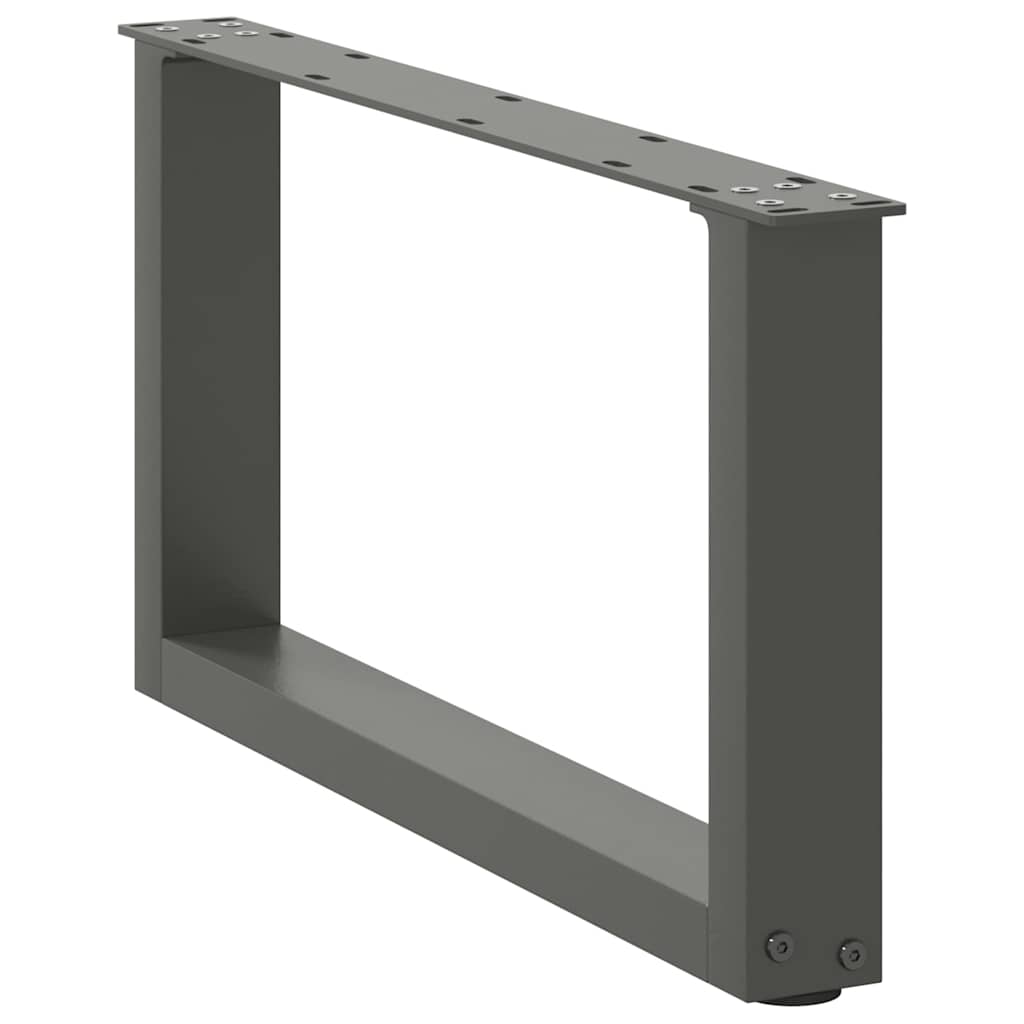Noge za klub stolić U-oblik 2 kom antracit 70 x (30-31) cm čelik