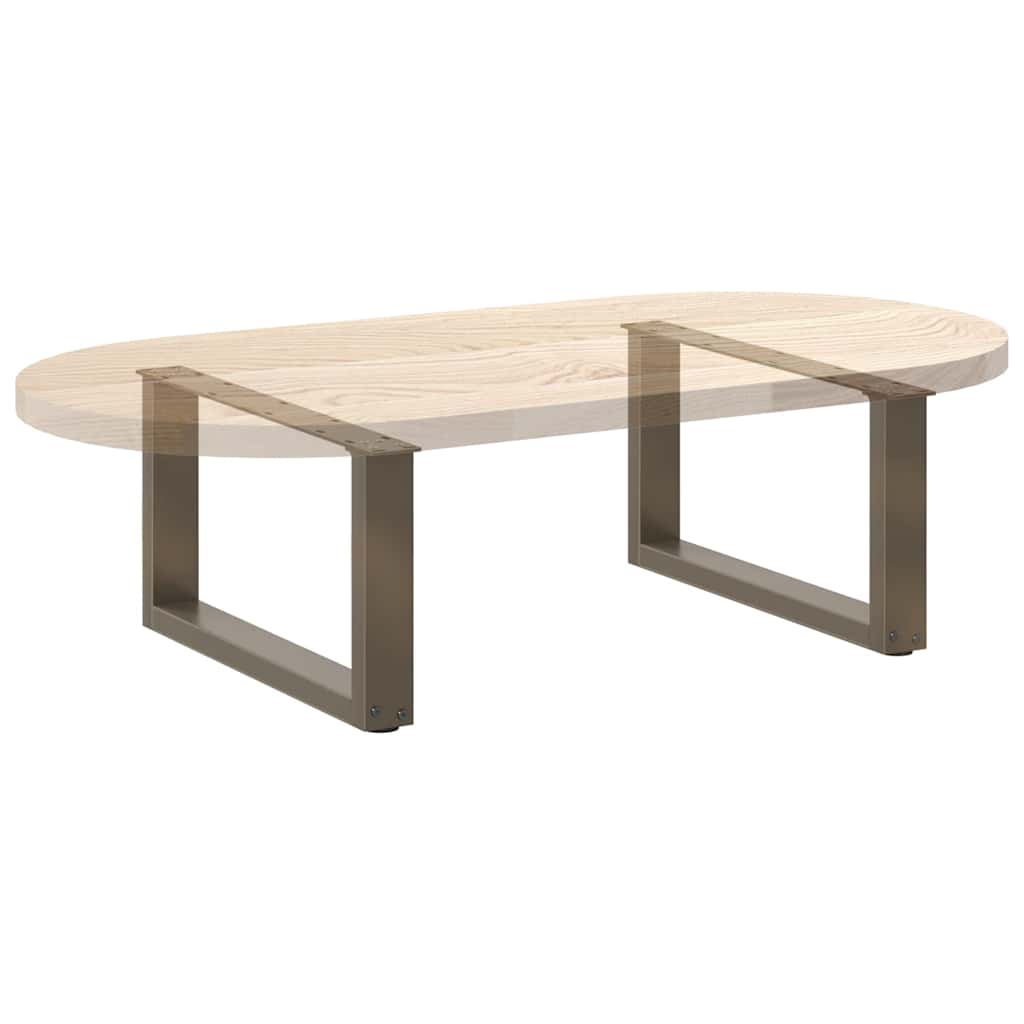 Noge za klub stolić U-oblik 2 kom Prirodni čelik 70 x (30-31) cm Čelik