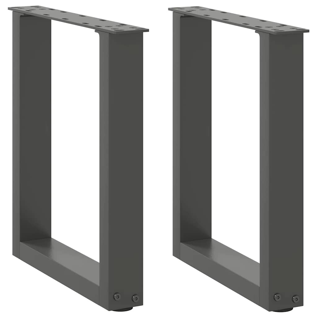 Noge za klub stolić U-oblik 2 kom antracit 28 x (42-43) cm čelik