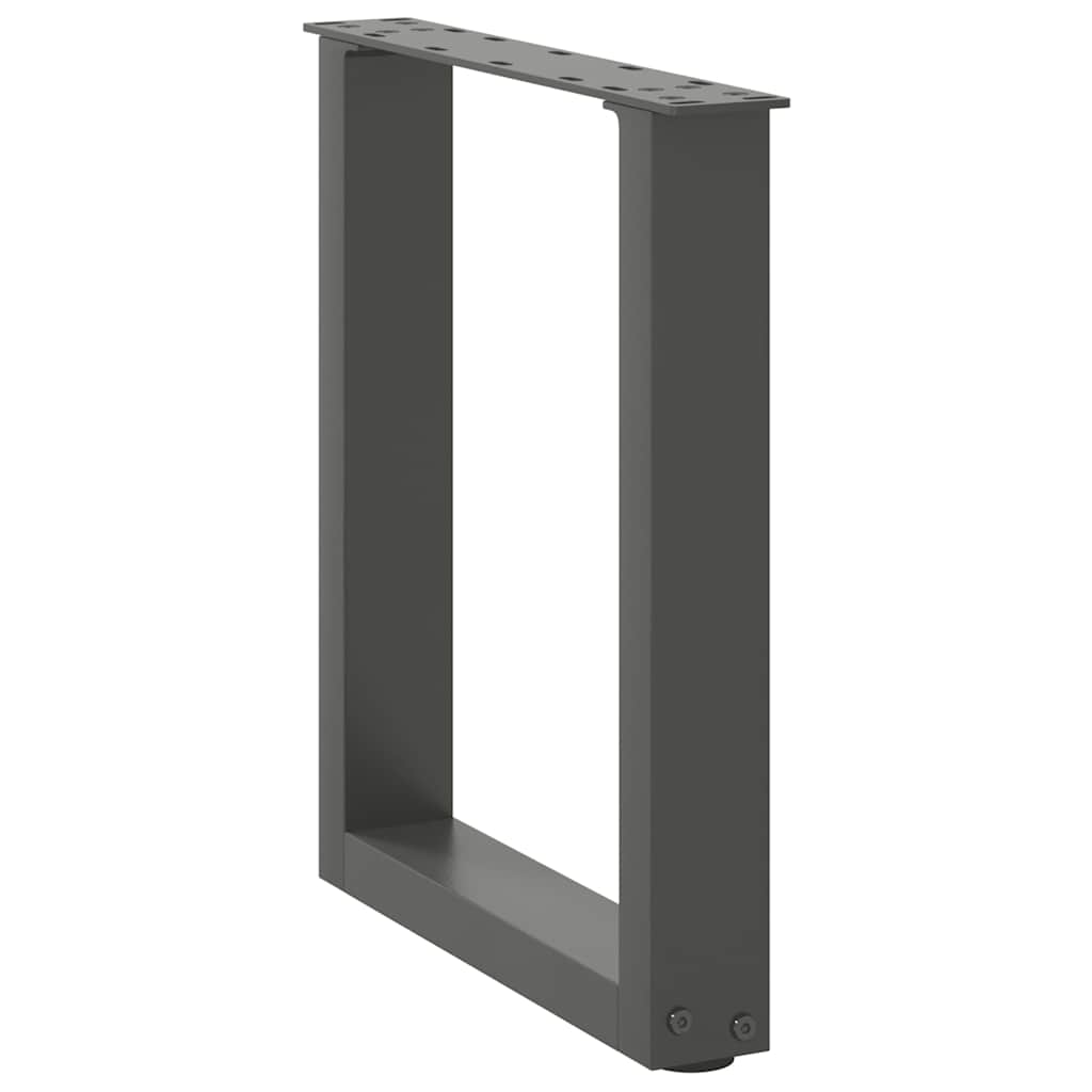 Noge za klub stolić U-oblik 2 kom antracit 28 x (42-43) cm čelik
