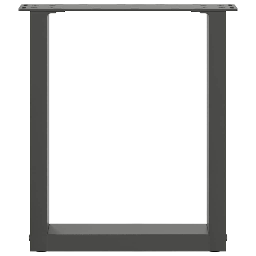 Noge za klub stolić U-oblik 2 kom antracit 28 x (42-43) cm čelik