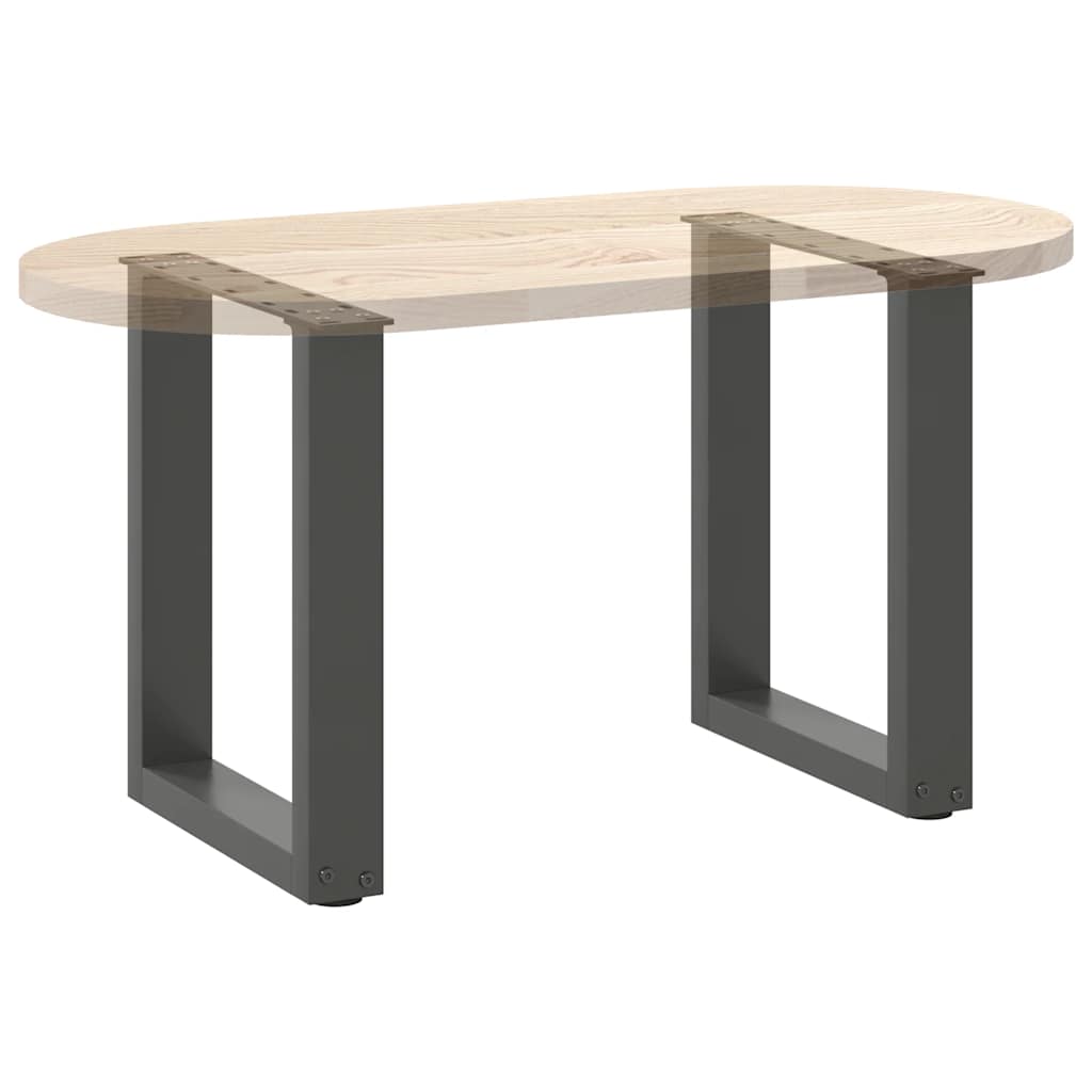 Noge za klub stolić U-oblik 2 kom antracit 28 x (42-43) cm čelik