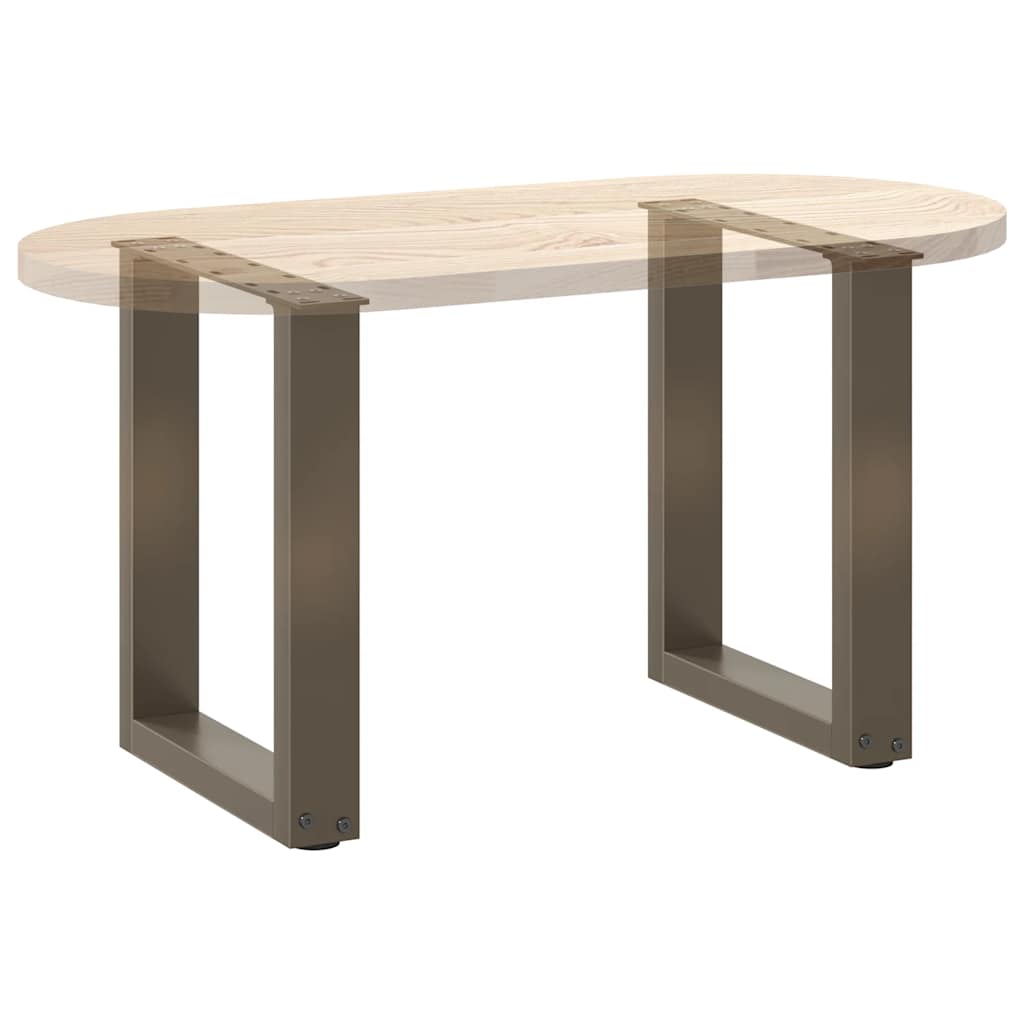 Noge za klub stolić U-oblik 2 kom Prirodni čelik 28 x (42-43) cm Čelik