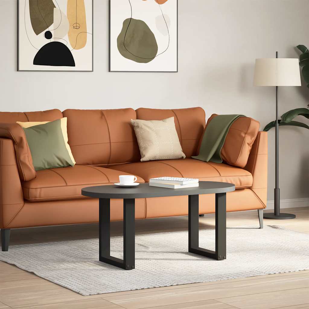 Noge za klub stolić U-oblik 2 kom Crne 38 x (42-43) cm Čelik