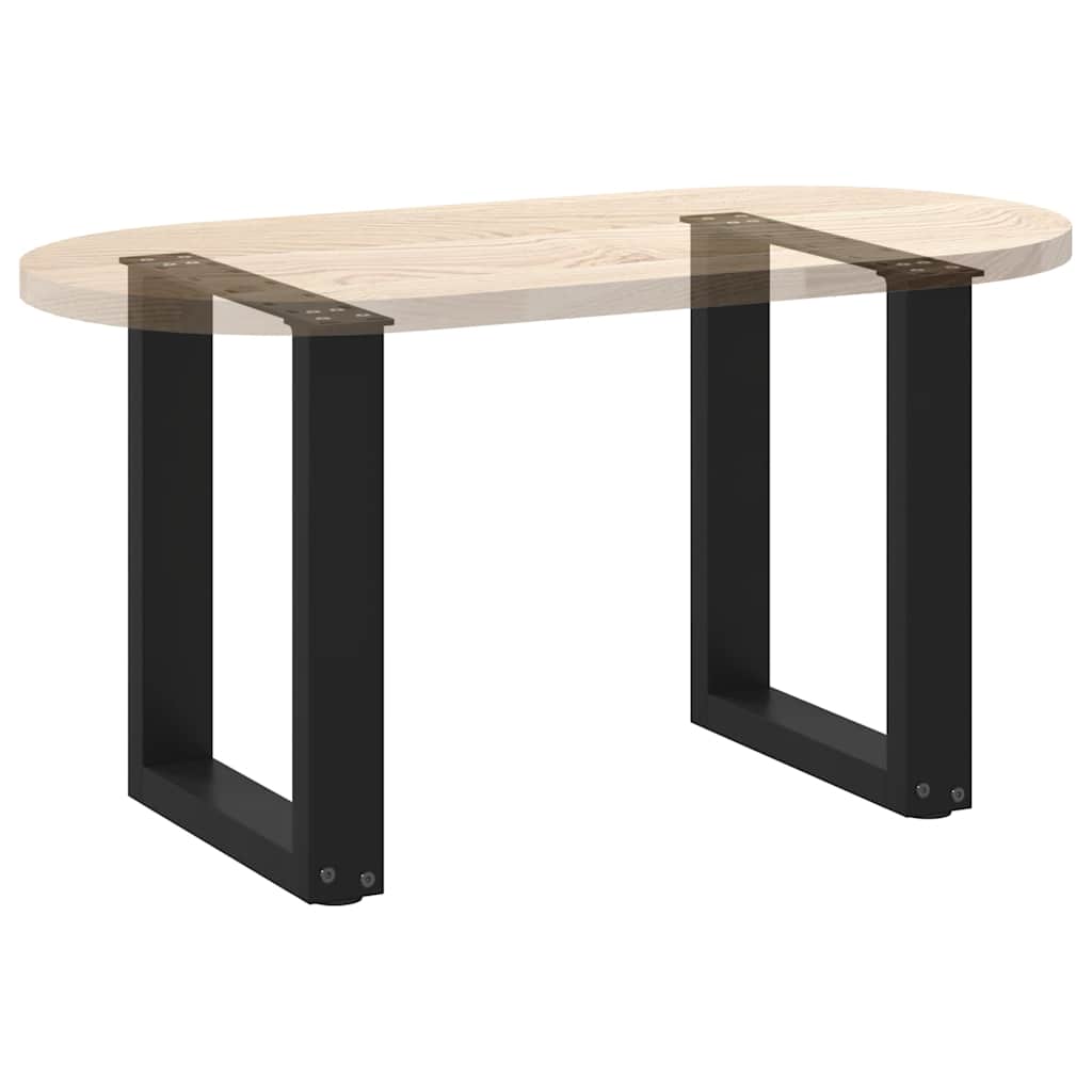 Noge za klub stolić U-oblik 2 kom Crne 38 x (42-43) cm Čelik