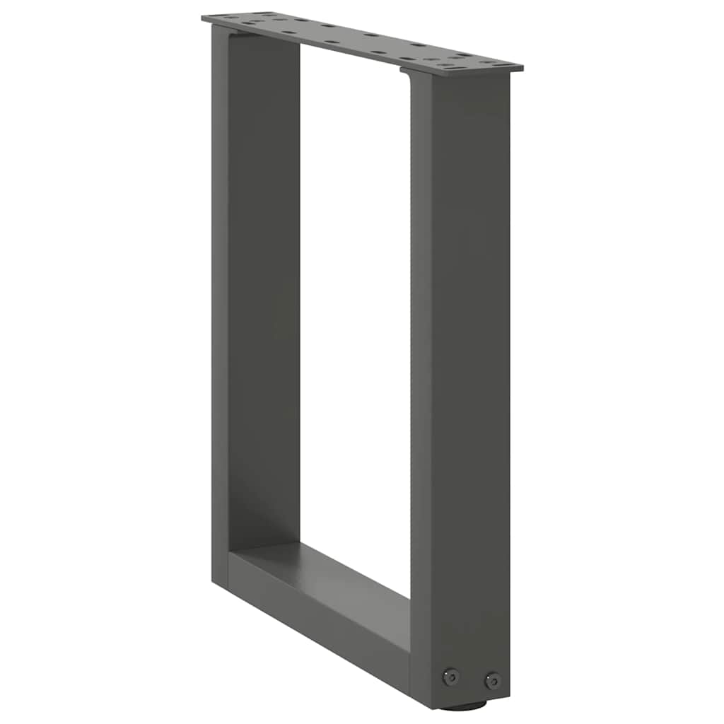 Noge za klub stolić U-oblik 2 kom antracit 38 x (42-43) cm čelik