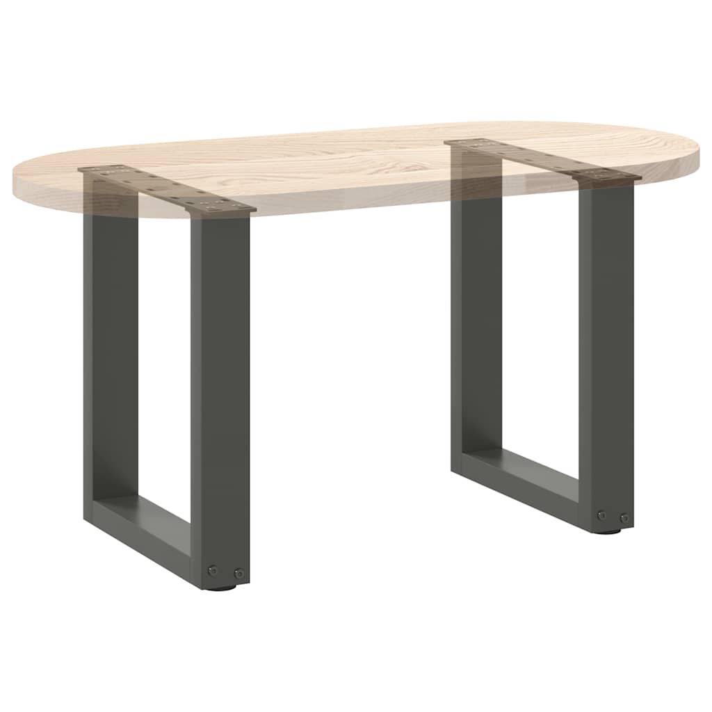 Noge za klub stolić U-oblik 2 kom antracit 38 x (42-43) cm čelik