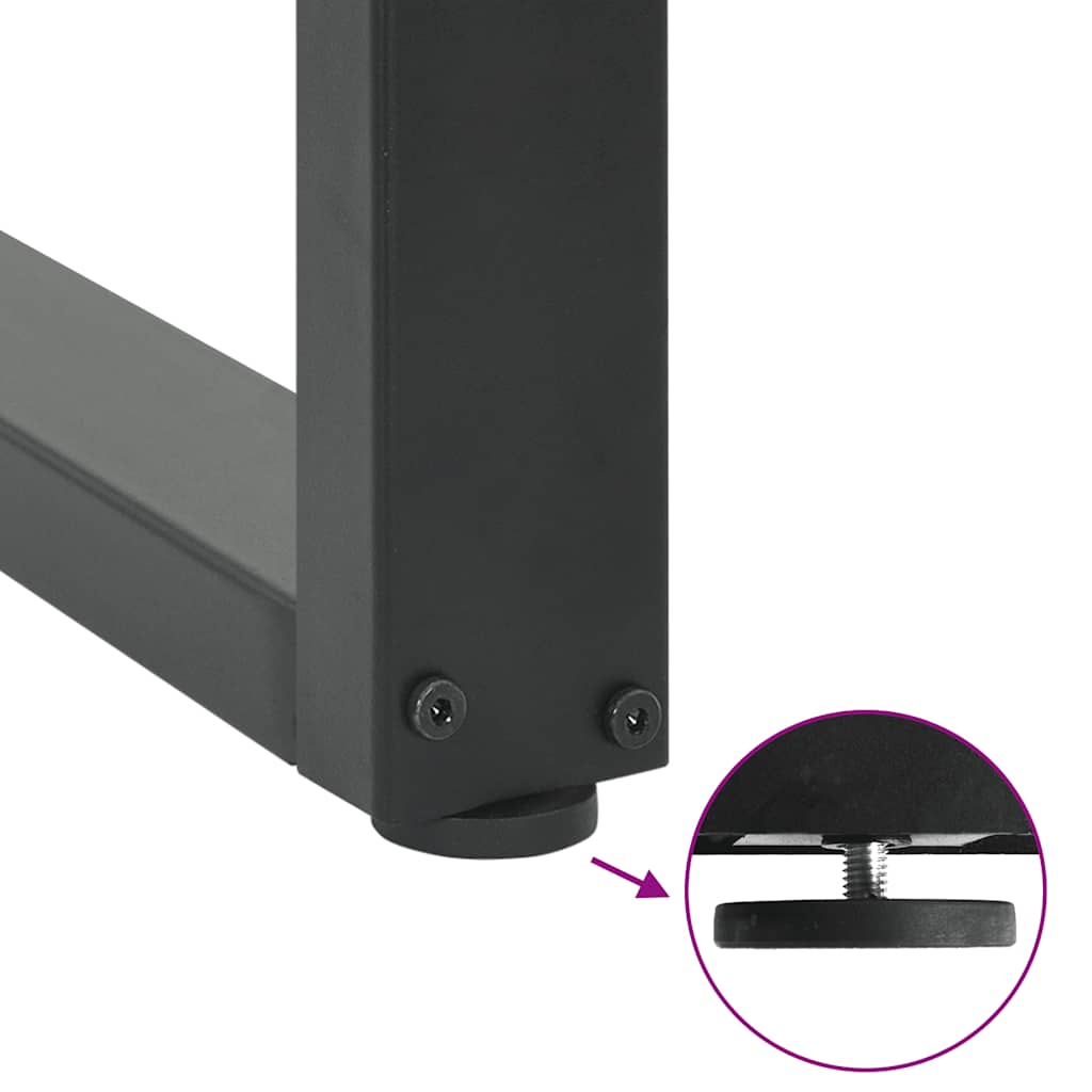 Noge za klub stolić U-oblik 2 kom antracit 38 x (42-43) cm čelik