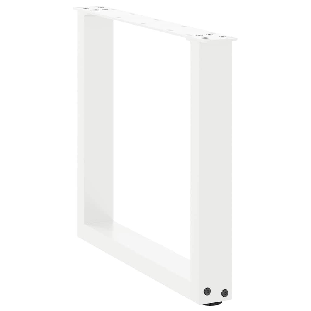Noge za klub stolić U-oblik 2 kom Bijele 50 x (42-43) cm Čelik
