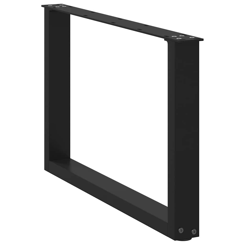 Noge za klub stolić U-oblik 2 kom Crne 60 x (42-43) cm Čelik