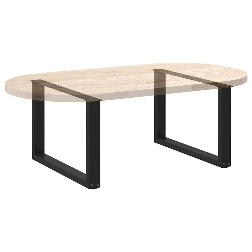 Noge za klub stolić U-oblik 2 kom Crne 60 x (42-43) cm Čelik