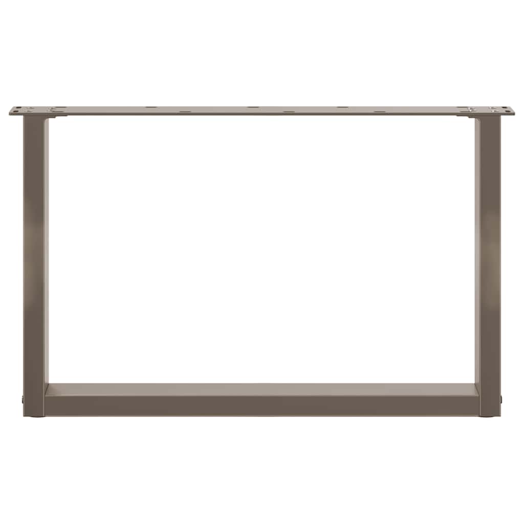 Noge za klub stolić U-oblik 2 kom Prirodni čelik 60 x (42-43) cm Čelik