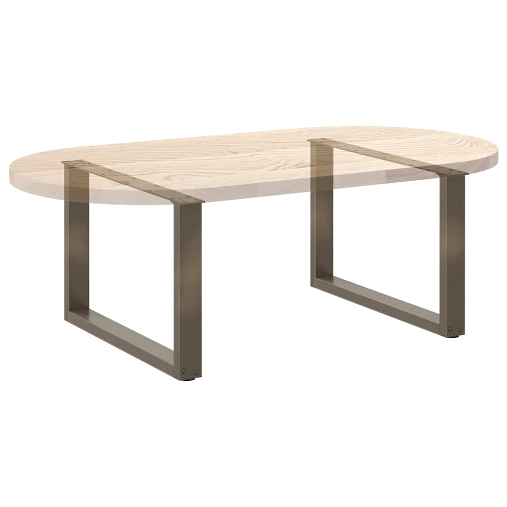 Noge za klub stolić U-oblik 2 kom Prirodni čelik 60 x (42-43) cm Čelik