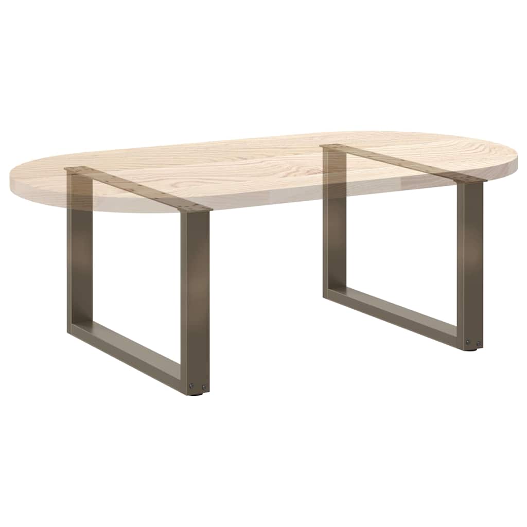 Noge za klub stolić U-oblik 2 kom Prirodni čelik 70 x (42-43) cm Čelik
