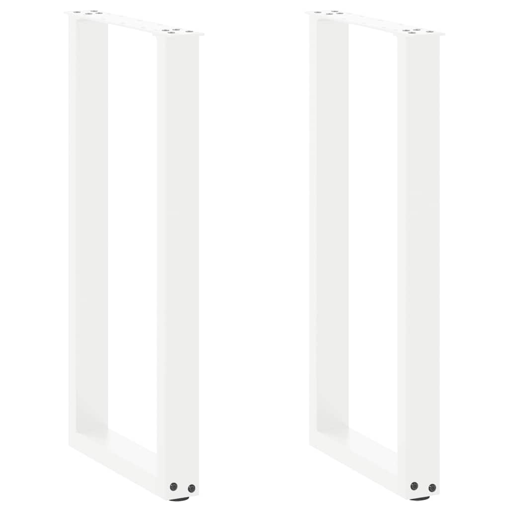 Noge za konzolni stol U-oblik 2 kom Bijele 38 x (72-73) cm Čelik