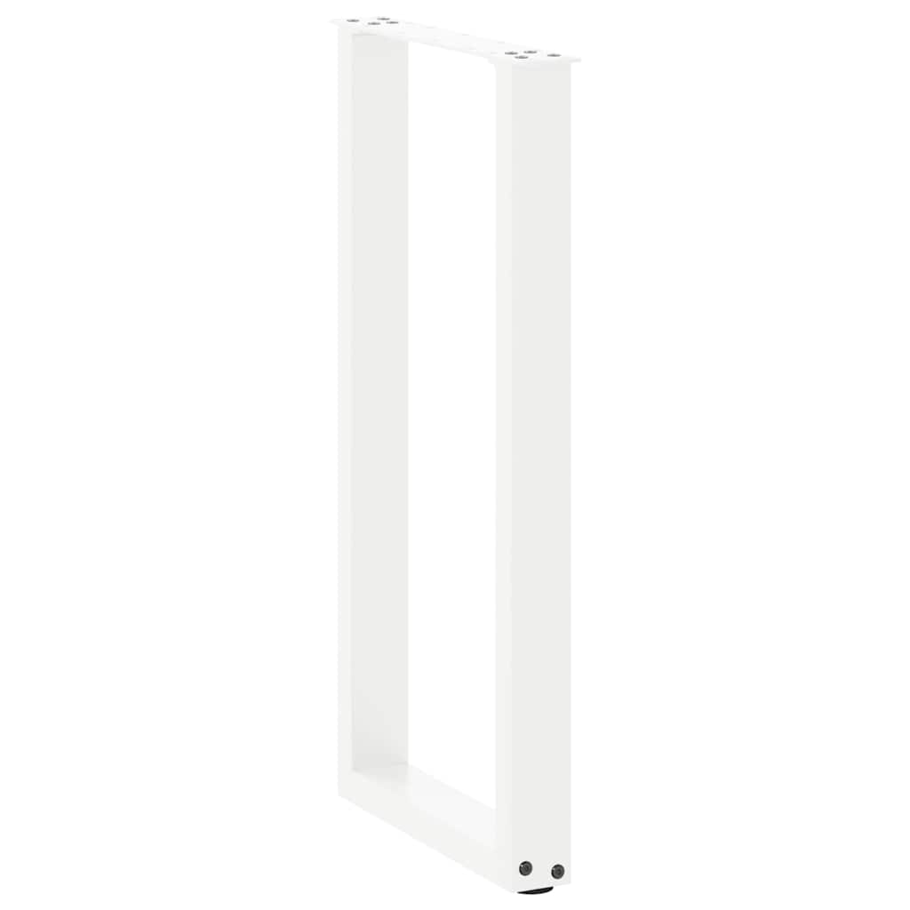Noge za konzolni stol U-oblik 2 kom Bijele 38 x (72-73) cm Čelik
