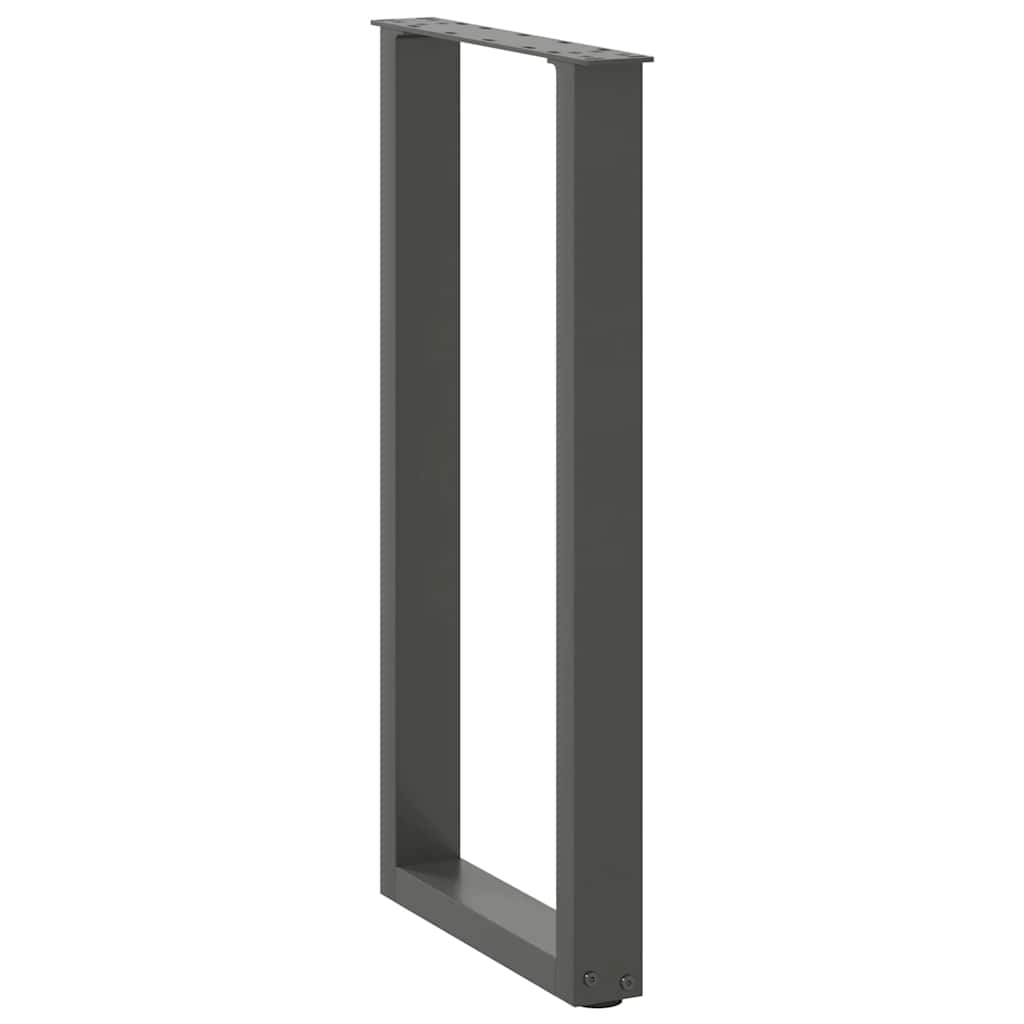 Noge za konzolni stol u obliku slova U, 2 kom, antracit, 38 x (72-73) cm, čelik