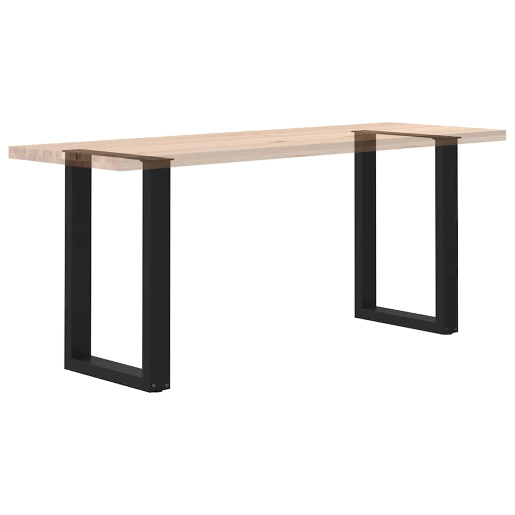 Noge za blagovaonski stol U-oblik 2 kom Crne 50 x (72-73) cm Čelik