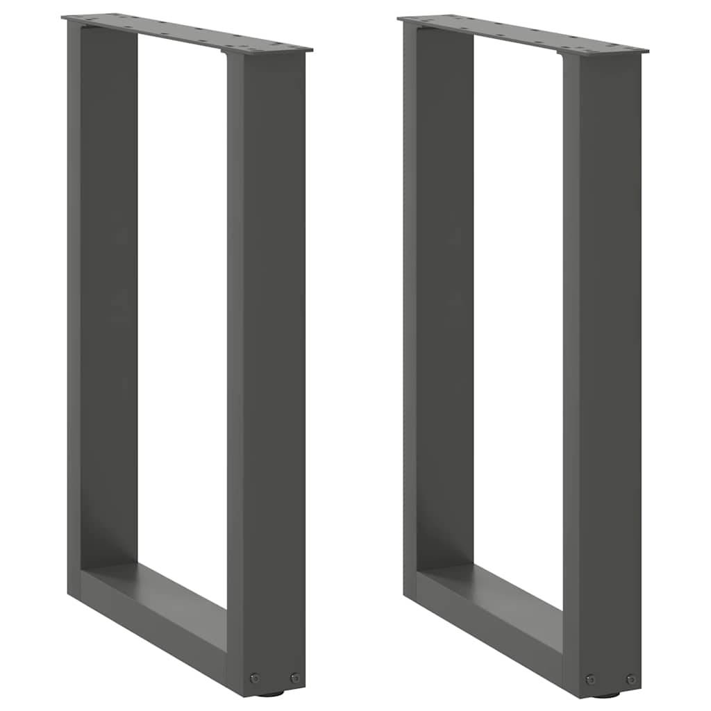 Noge za blagovaonski stol U-oblik 2 kom antracit 50 x (72-73) cm čelik