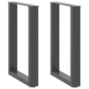 Noge za blagovaonski stol U-oblik 2 kom antracit 50 x (72-73) cm čelik