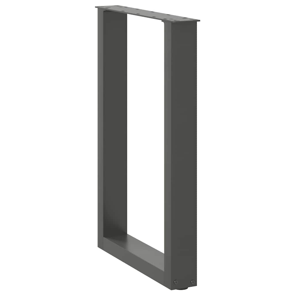 Noge za blagovaonski stol U-oblik 2 kom antracit 50 x (72-73) cm čelik