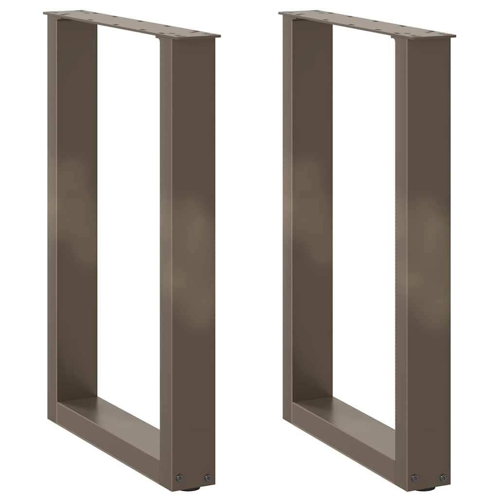 Noge za blagovaonski stol U-oblik 2 kom Prirodni čelik 50 x (72-73) cm Čelik