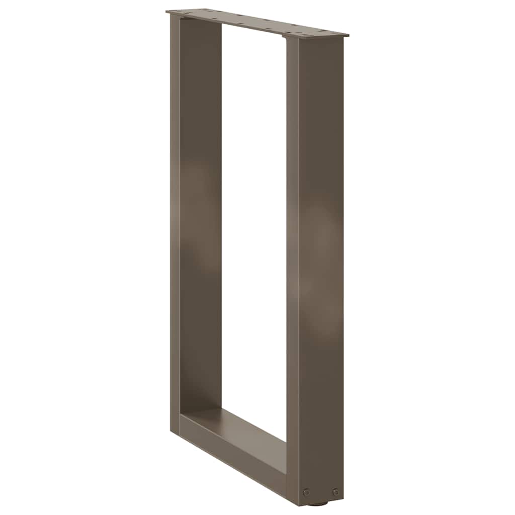 Noge za blagovaonski stol U-oblik 2 kom Prirodni čelik 50 x (72-73) cm Čelik