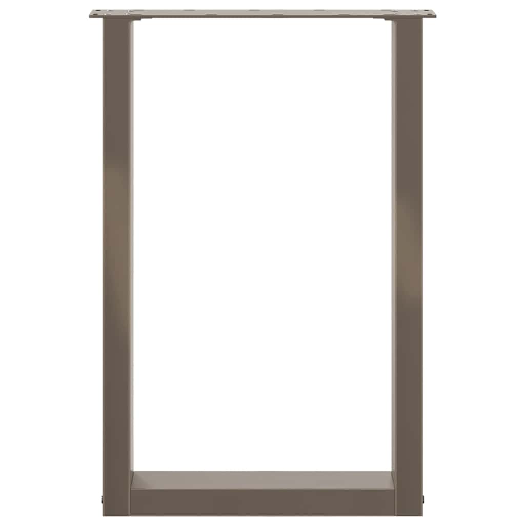 Noge za blagovaonski stol U-oblik 2 kom Prirodni čelik 50 x (72-73) cm Čelik