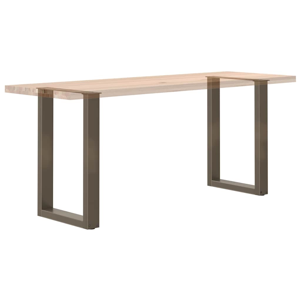 Noge za blagovaonski stol U-oblik 2 kom Prirodni čelik 50 x (72-73) cm Čelik