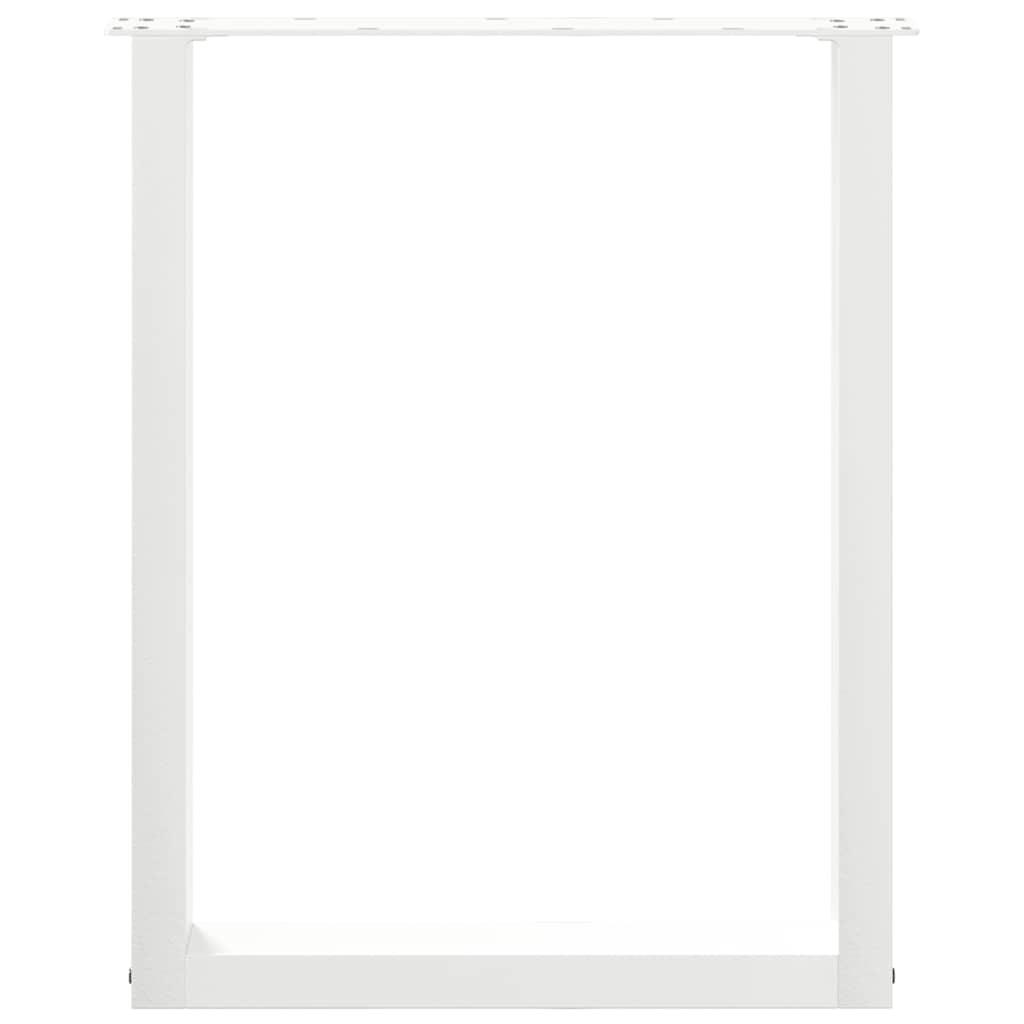 Noge za blagovaonski stol U-oblik 2 kom Bijele 60 x (72-73) cm Čelik