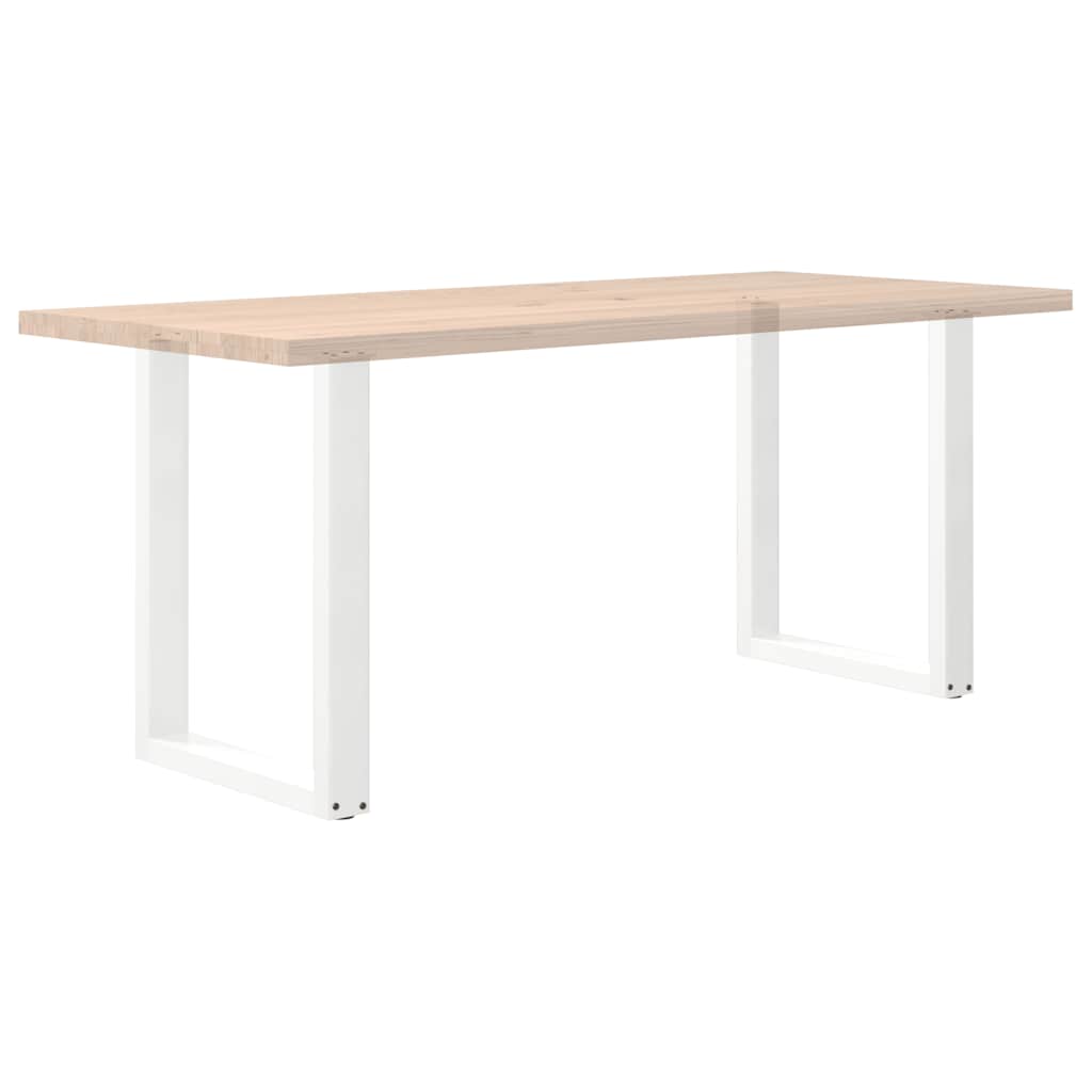 Noge za blagovaonski stol U-oblik 2 kom Bijele 60 x (72-73) cm Čelik